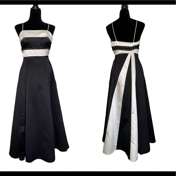 Dave & Johnny by Laura Ryner Sleeveless Spaghetti Straps Cocktail Long Dress 3/4 - Picture 1 of 14